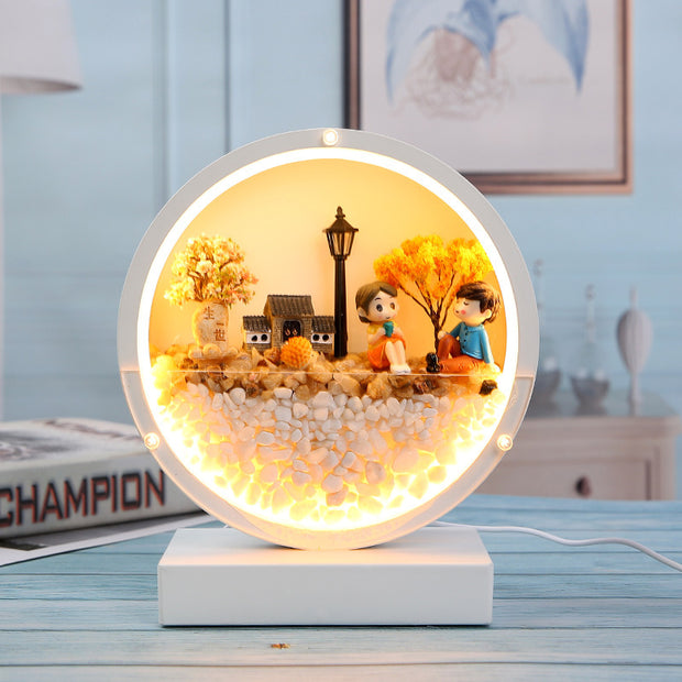 Immortal Flower Table Lamp Decoration Home Bedroom Living Room Desktop Decoration