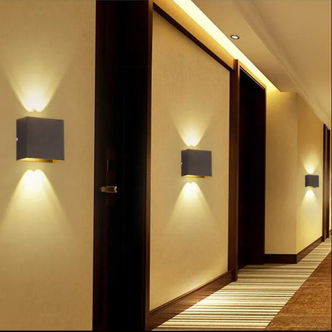 Dimmable 6W 85-265V Cube COB LED Indoor Lighting White/Black Wall Lamp Modern Home Lighting Decoration Sconce Lamp