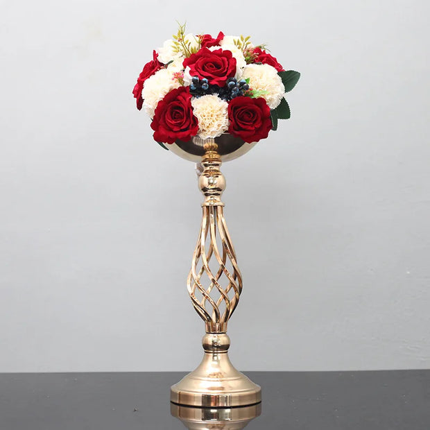 Wedding Metal Vase Main Table Flower Holder Road Lead Home Decor Candle Holder