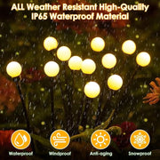 US 8-Pack Solar Garden Lights (Upgraded Long Lasting), 64 LED Firefly Solar Lights for Outside, Waterproof Swaying Solar