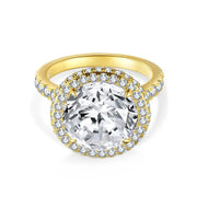 5 Carat D Color Full Moissanite Gold Women Rings 925 Silver Shine