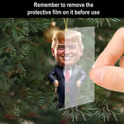 Trump-Inspired Acrylic Christmas Ornament