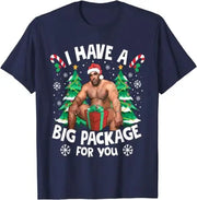 Christmas I Have A Big Package For You Naughty Big Black Guy Unisex T-Shirt