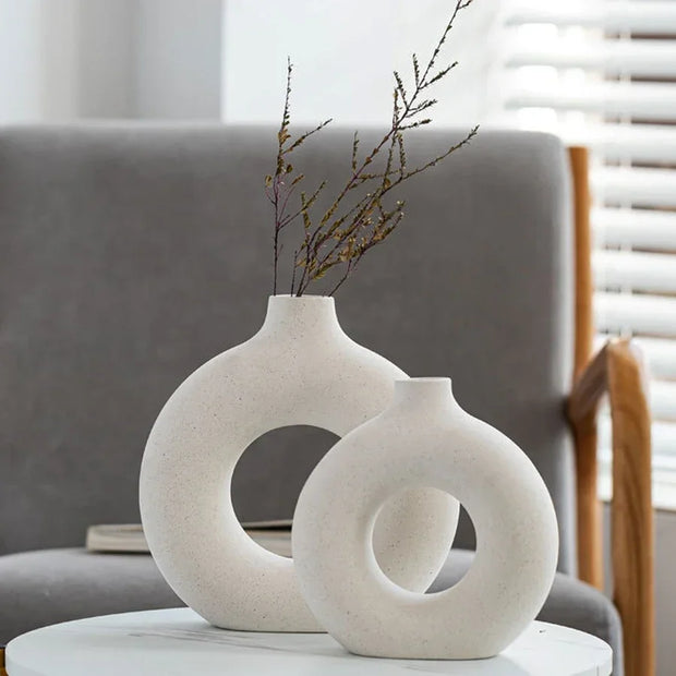 Nordic Modern Minimalist Ceramic Vase Ornaments Creative Ceramic Crafts Living Room Flower Arrangement Tabletop Decoration Vase