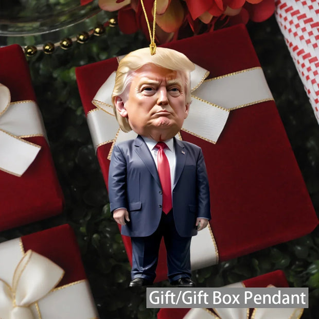 Trump-Inspired Acrylic Christmas Ornament