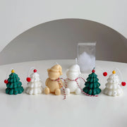 Instagram Christmas Candle Mini Hand-painted Christmas Tree Candle Bear