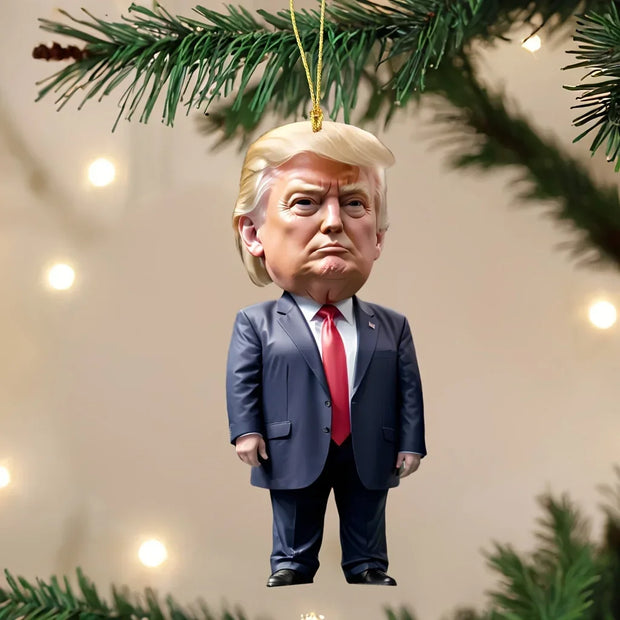 Trump-Inspired Acrylic Christmas Ornament