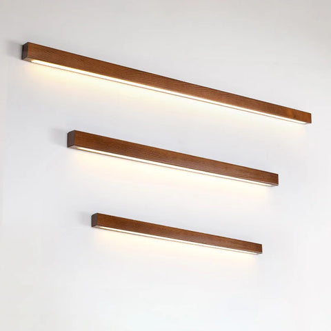 Wood LED Wall Lamp Modern Minimalist Wall Light long strip Sconces Indoor Lighting Home Decor Living Room Bedroom Bedside Stairs