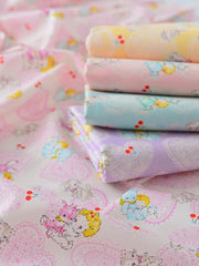 Pure Cotton Fabric Love Animals Baby and Children Cartoon Printed for Sewing Bed Sheet and Quilt Cover Handmade by Half Meter