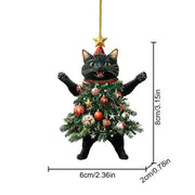 Cat Ornaments For Christmas Tree Rearview Christmas Cat Charm Ornament Vehicle