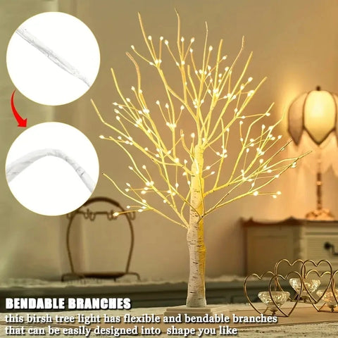 1PC 144 LEDS Birch Tree Lights USB And Battery Power For Holiday Decorative Tree For Thanksgiving Gifts Parties Easter Gift