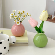 Ceramic Flower Vase Pot Hydroponics Bottle Japanese Vase for Plants Office Desktop Ornament Home Room Decor ваза для цветов