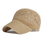 Summer Women's Hollow baseball cap Breathable Knit Hat Holiday Mesh Hat Adjustable Cap Sun Hat