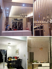 Crystal Glass Bead Curtain Dining Room Partition Entrance Bedroom Door Bead Chain Home Wedding Decoration Custom Color and Size