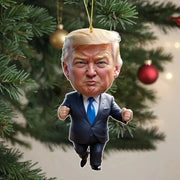 7Pcs/Set Trump-Inspired Acrylic Christmas Decor Hanging Ornament for Car and Tree