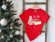 Christmas Cake T Shirt Tis The Season Tree Party Holiday Baking Team