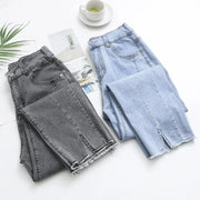 55-100kg Summer Plus Size Women Clothing Jeans Woman High Waist Mom Jeans Female Pants Cotton Elastic Denim Pants Harem Jeans