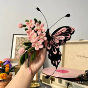 DIY peach blossom butterfly handmade material bag, twister stick woven hair root strip encryption to send girlfriends gifts