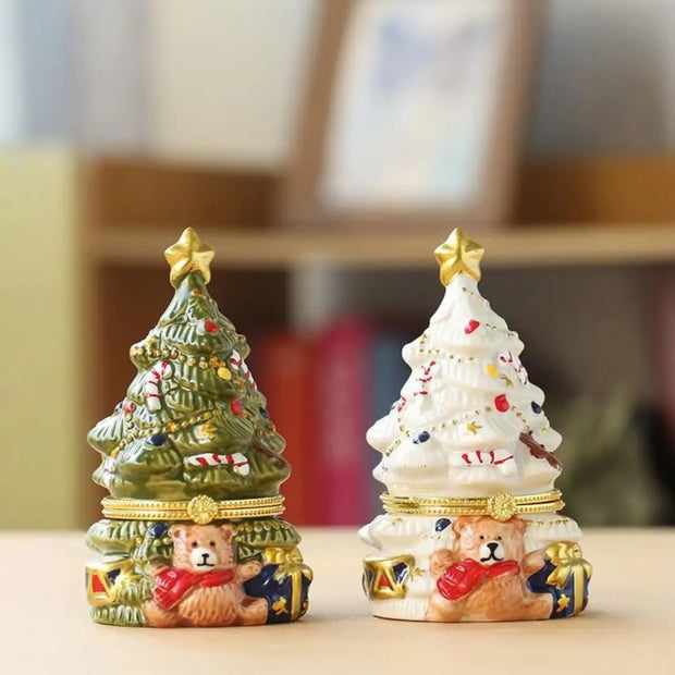 New Creative Ceramic Jar Christmas Tree Scented Candle Lovely Fragrance Tabletop Decoration