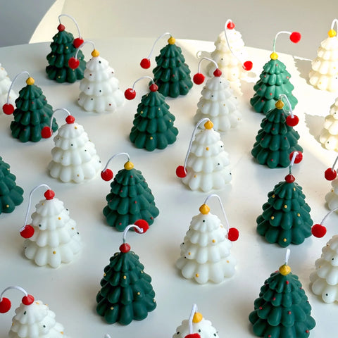 Instagram Christmas Candle Mini Hand-painted Christmas Tree Candle Bear