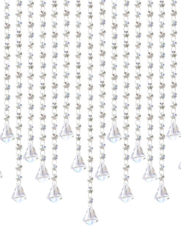 Crystal Glass Bead Curtain Dining Room Partition Entrance Bedroom Door Bead Chain Home Wedding Decoration Custom Color and Size