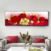 New Diamond Mosaic Gold Rose DIY Diamond Painting Butterfly Flower Cross Stitch Kits Picture of Handmade Rhinestones Wall Decor