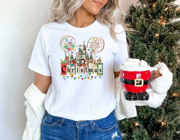 Christmas Friends T Shirt Merry Mouse Squad Holiday Idea Comfort Colors Xmas Vacation