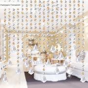 Crystal Glass Bead Curtain Dining Room Partition Entrance Bedroom Door Bead Chain Home Wedding Decoration Custom Color and Size