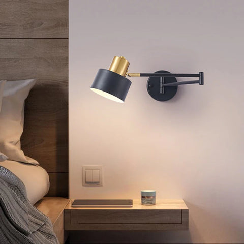 Modern Indoor Wall Lights Adjustable Swing Long Arm LED Wall Lamps Lnternal Bedside  Sconce Lights Decor Lighting Fixtures