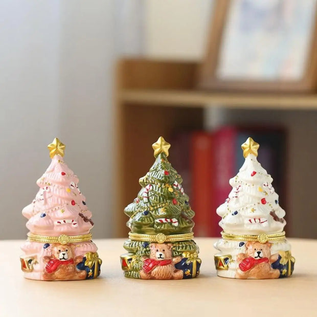 New Creative Ceramic Jar Christmas Tree Scented Candle Lovely Fragrance Tabletop Decoration