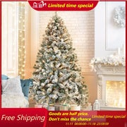 6ft Pre-lit Artificial Christmas Tree with Incandescent Warm White Lights