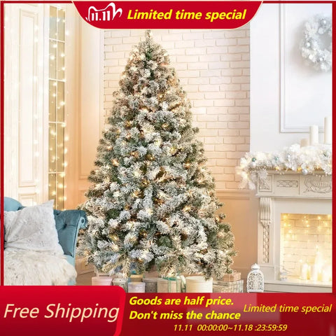 6ft Pre-lit Artificial Christmas Tree with Incandescent Warm White Lights