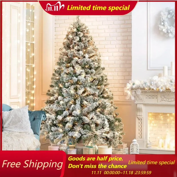 6ft Pre-lit Artificial Christmas Tree with Incandescent Warm White Lights