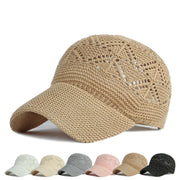 Summer Women's Hollow baseball cap Breathable Knit Hat Holiday Mesh Hat Adjustable Cap Sun Hat