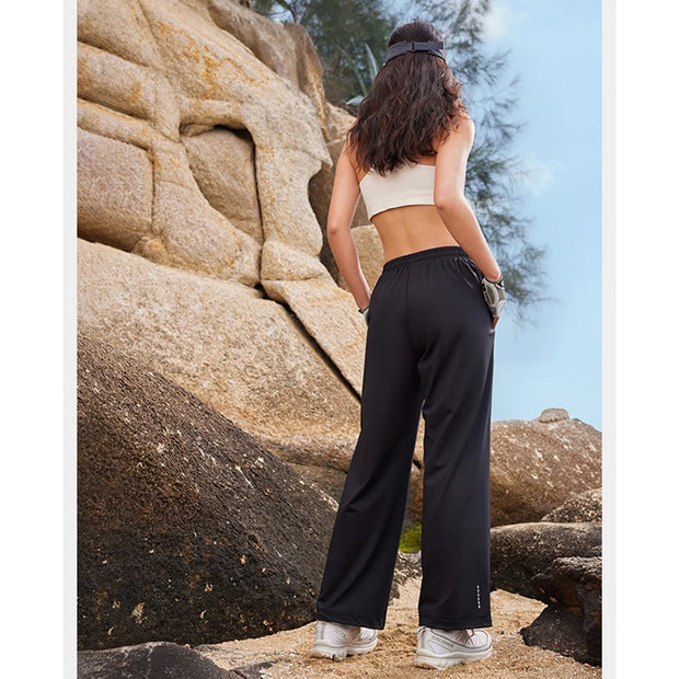 anti-uv outdoor fitness women's gym clothing breathable cool touch straight pants