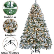 6ft Pre-lit Artificial Christmas Tree with Incandescent Warm White Lights