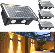 4/6/8LED Solar Wall Lamp Outdoor Garden Decorative Lights Up And Down Luminous Lighting for Porch Garden Exterior Balcony Street