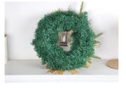 2024 Gold Ball Flower Christmas Wreath Garland with Light for Front Door