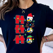 Ho Christmas Volleyball T Shirt Santa Hat Team Sports